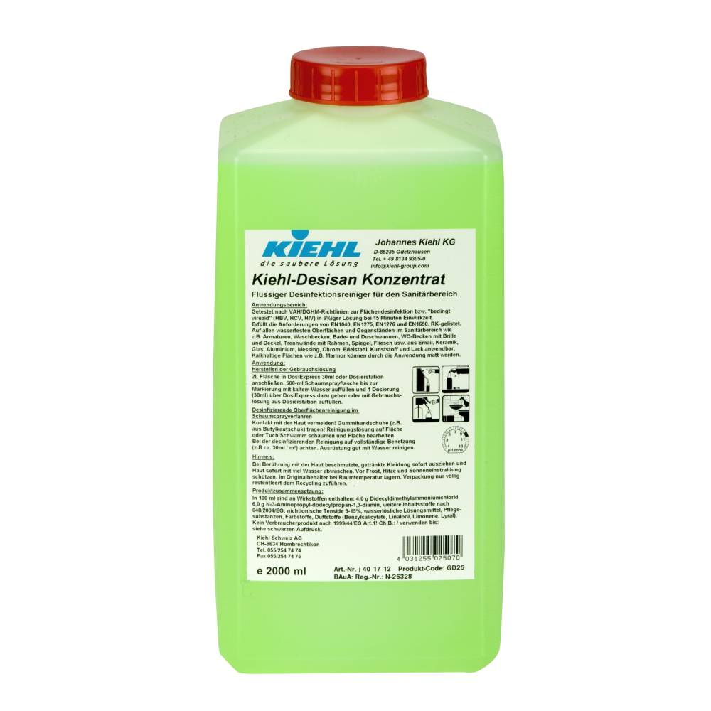 KIEHL DESISAN CONCENTRATE 2LT Liquid acid free disinfectant